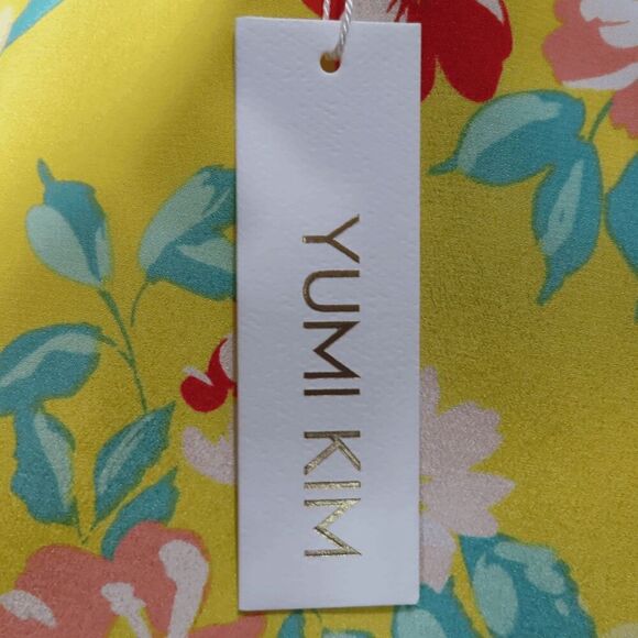 Yumi Kim That's A Wrap Happy Day Yellow Floral Wrap Top Small - Picture 4 of 7